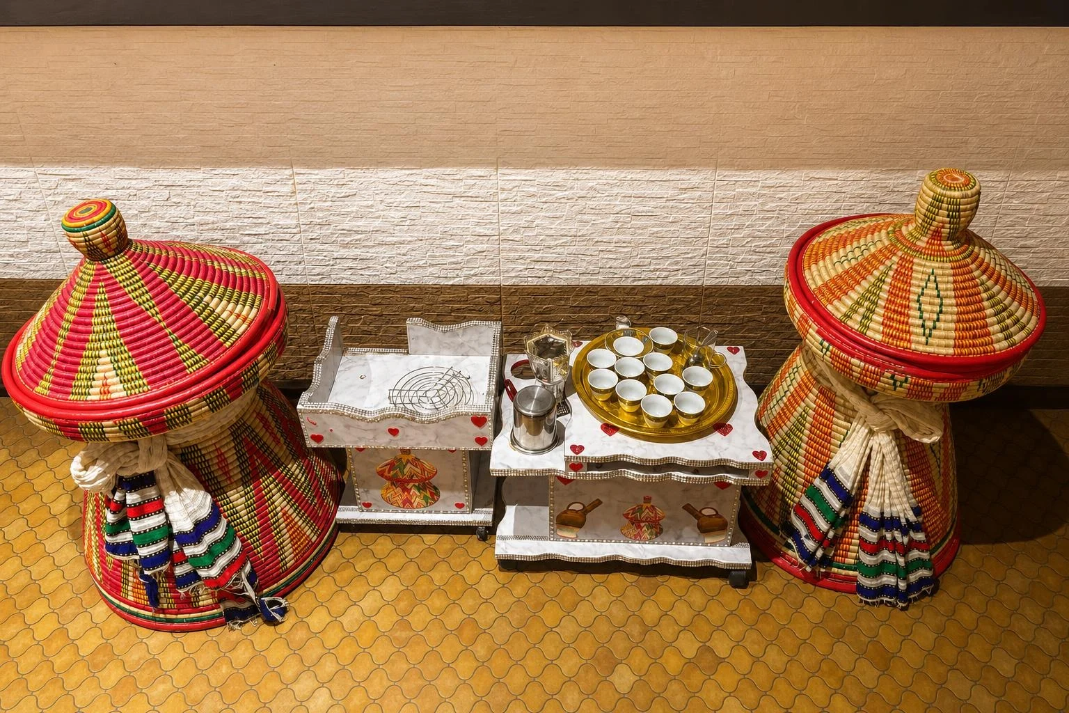 Traditionelle eritreische Kaffeezeremonie